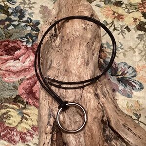 Black / Silver Eyeglass Leash /Chain / Lanyard w/ O Ring